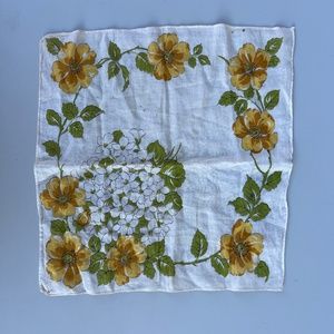 SOLD - Vintage Square Floral Scarf